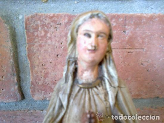 Antig&uuml;edades: virgen talla en madera, para restaurar. - Foto 2