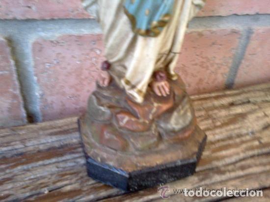 Antig&uuml;edades: virgen talla en madera, para restaurar. - Foto 4