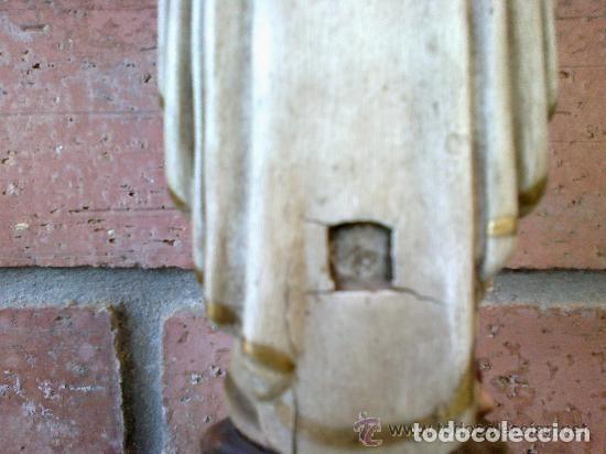 Antig&uuml;edades: virgen talla en madera, para restaurar. - Foto 5