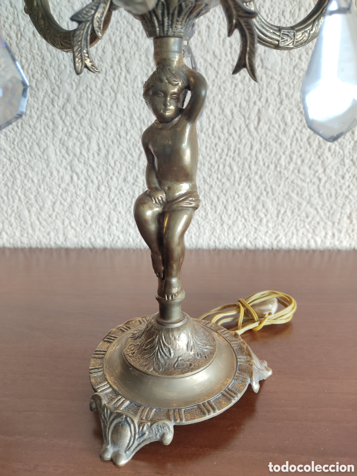Antig&uuml;edades: Pareja de antiguos candelabros de bronce - Foto 5