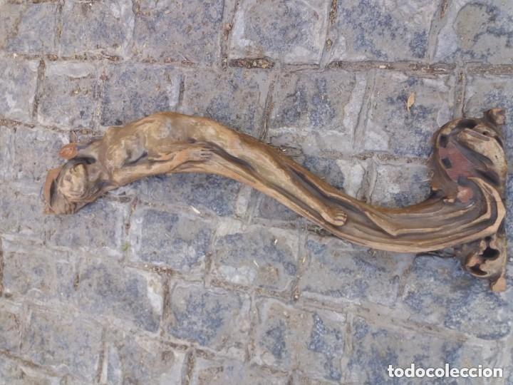 Antig&uuml;edades: figura mujer talla madera - Foto 1