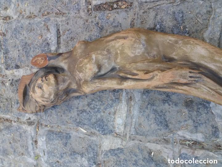 Antig&uuml;edades: figura mujer talla madera - Foto 2