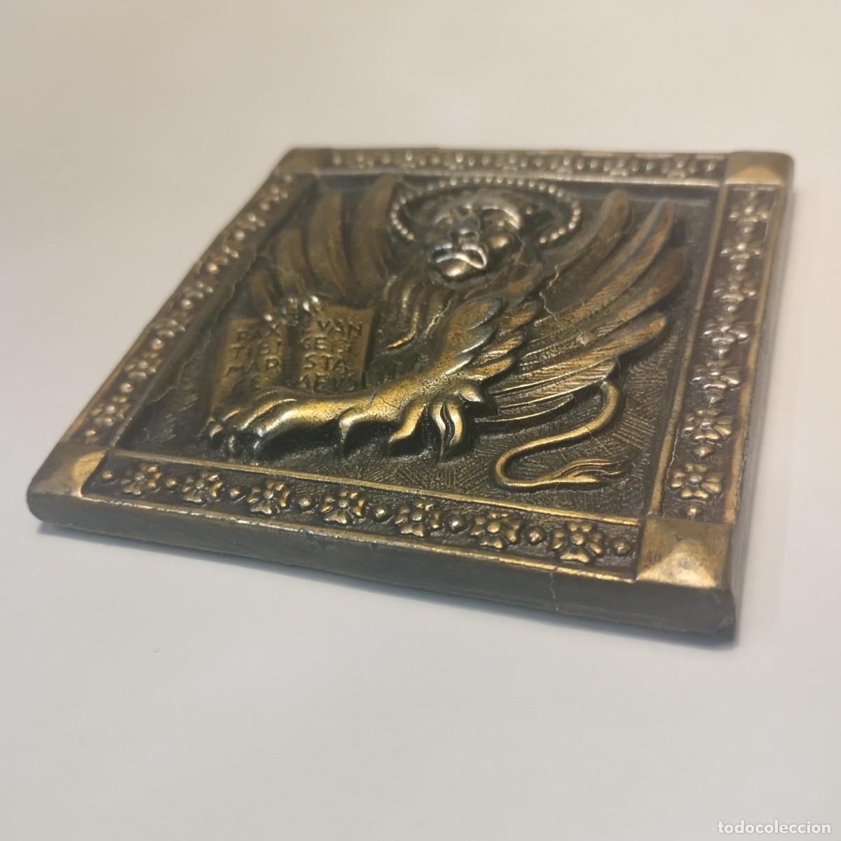Antig&uuml;edades: Medalla - Le&oacute;n de Venecia - Bronce - Foto 4