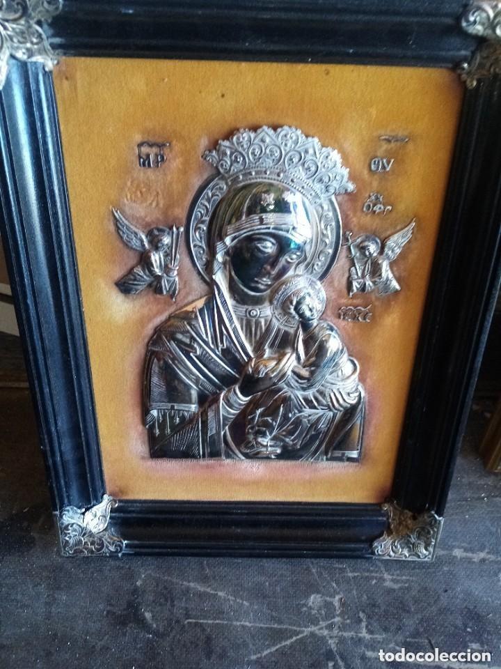 Antig&uuml;edades: cuadro virgen de plata - Foto 1
