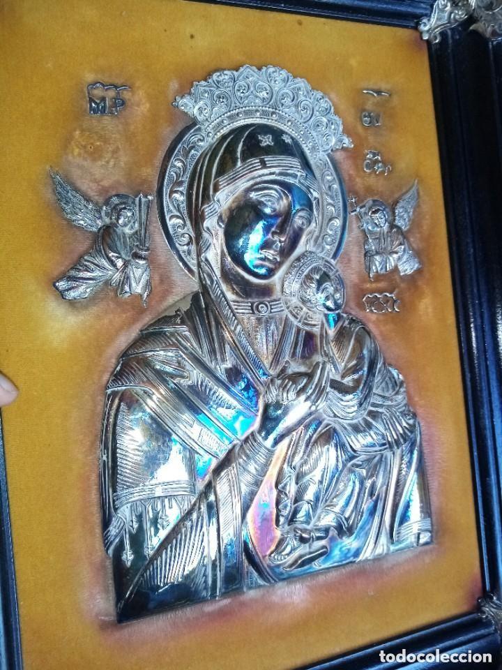 Antig&uuml;edades: cuadro virgen de plata - Foto 3