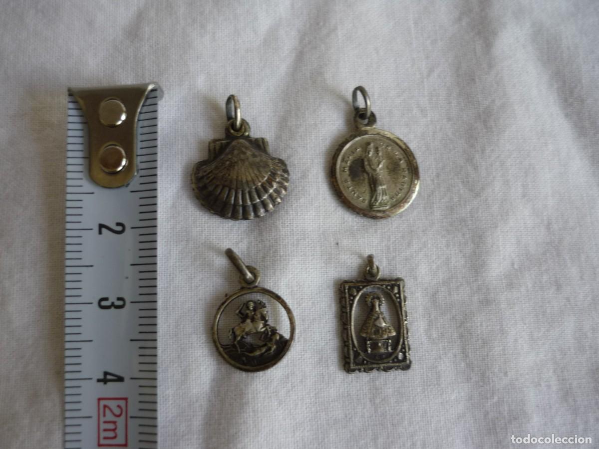 Antig&uuml;edades: 4 medallas religiosas en plata - Foto 3