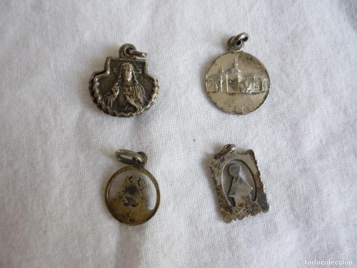 Antig&uuml;edades: 4 medallas religiosas en plata - Foto 4