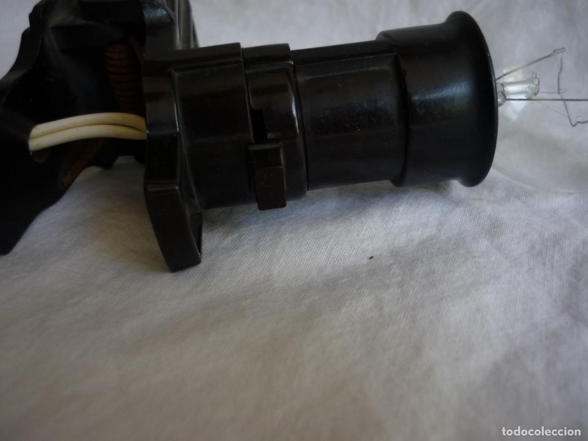 Antig&uuml;edades: L&aacute;mpara de pinza en baquelita con interruptor funcionando - Foto 6