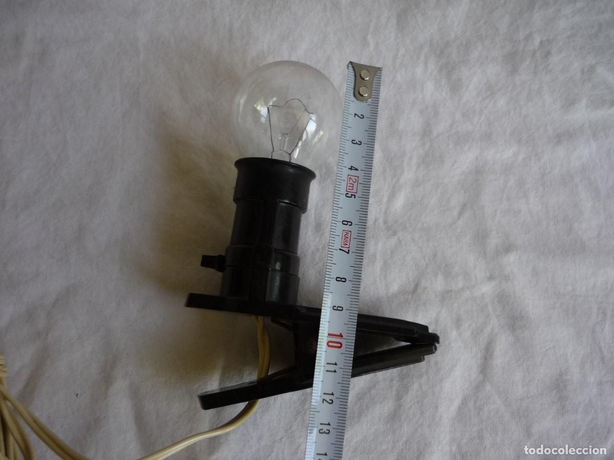 Antig&uuml;edades: L&aacute;mpara de pinza en baquelita con interruptor funcionando - Foto 10