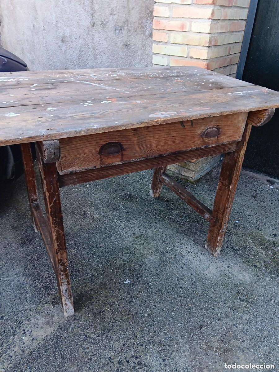 Antig&uuml;edades: Mesa tocinera antigua - Foto 1