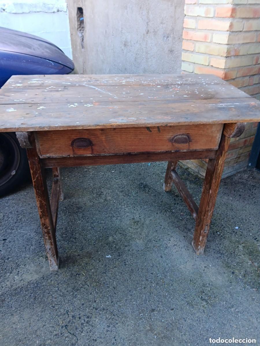 Antig&uuml;edades: Mesa tocinera antigua - Foto 2