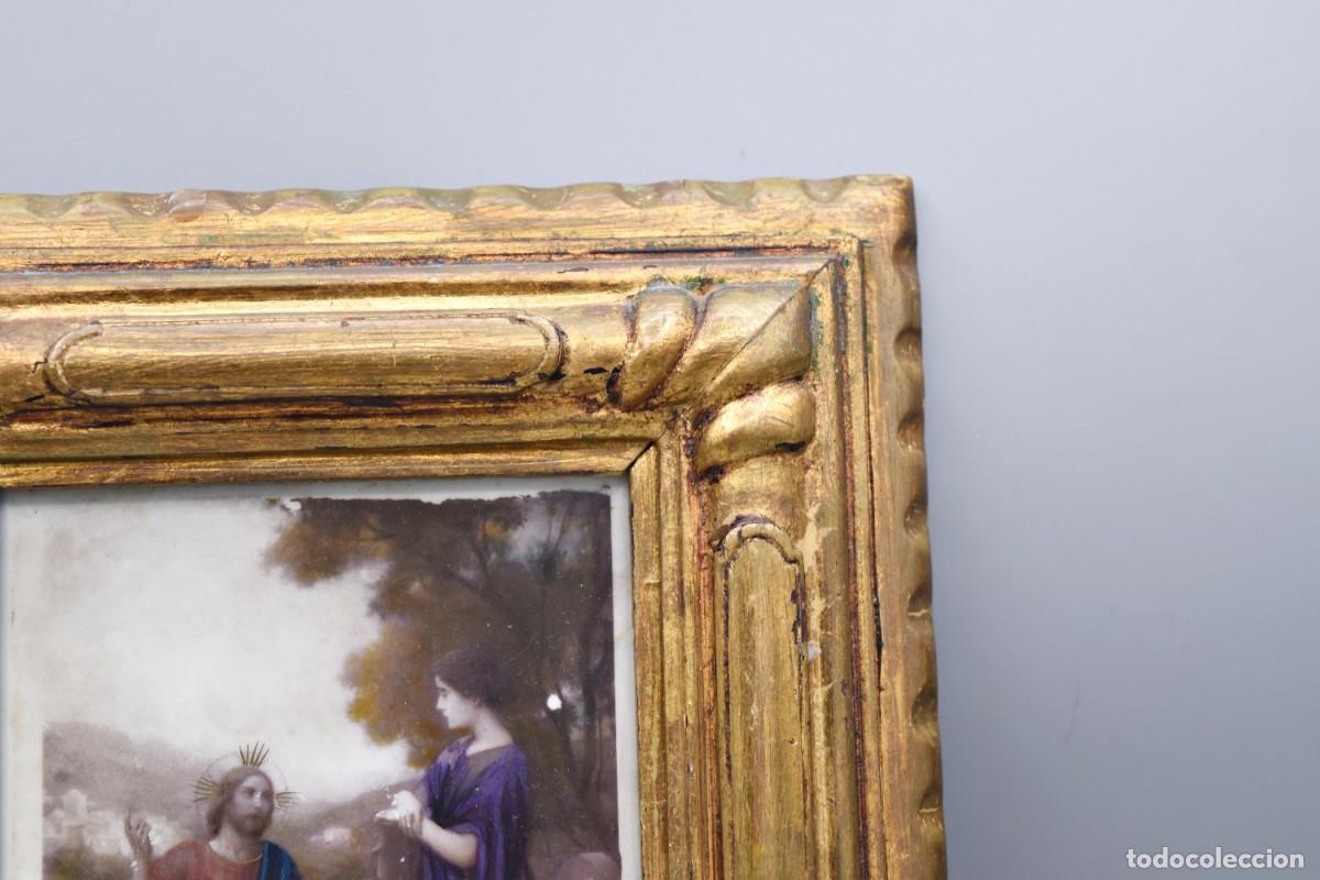 Antig&uuml;edades: Marco antiguo de madera dorada - Foto 4