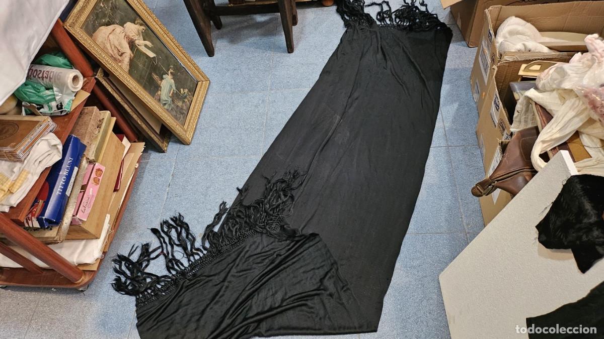 Antig&uuml;edades: velo de cachemil en negro - Foto 1