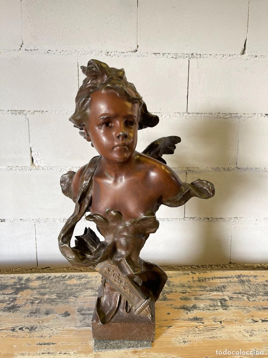 Antig&uuml;edades: figura bronce angel - Foto 1