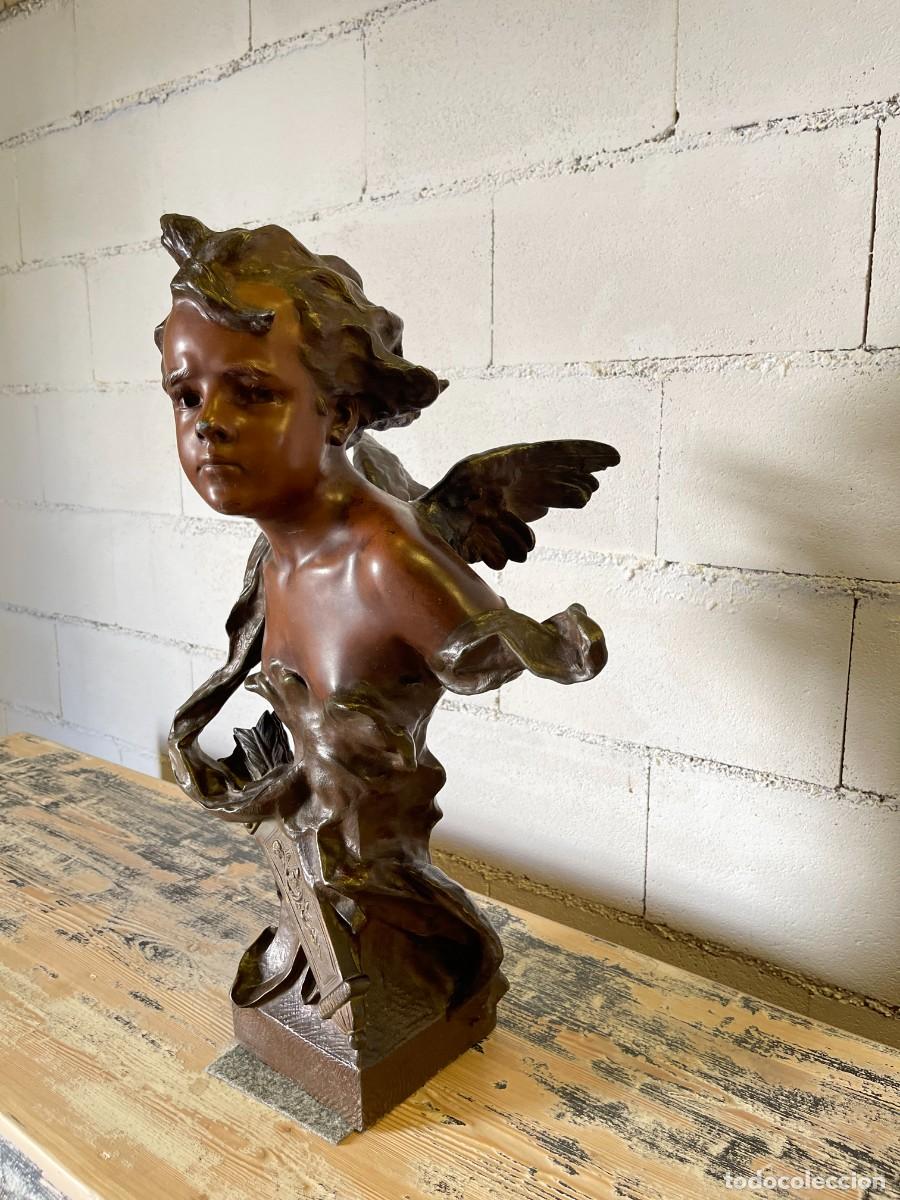 Antig&uuml;edades: figura bronce angel - Foto 2