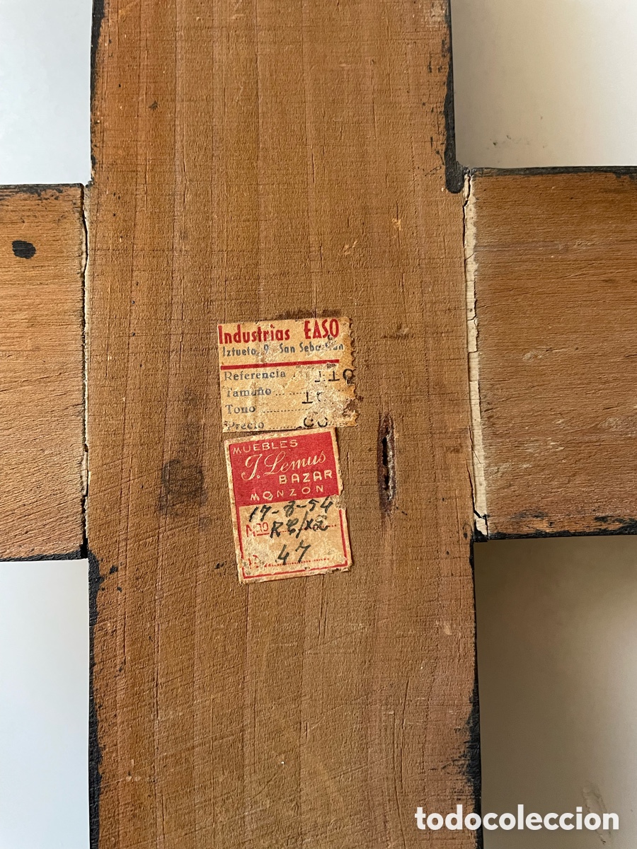 Antig&uuml;edades: Crucifijo de pared de 1954 - Foto 4