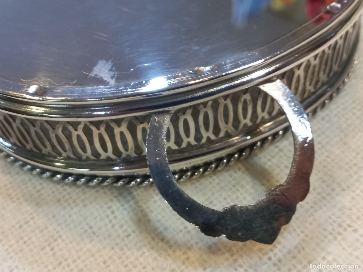 Antig&uuml;edades: BANDEJA PLATEADA 37cm (rectangular) rejilla alta-lisa-asas - Foto 10
