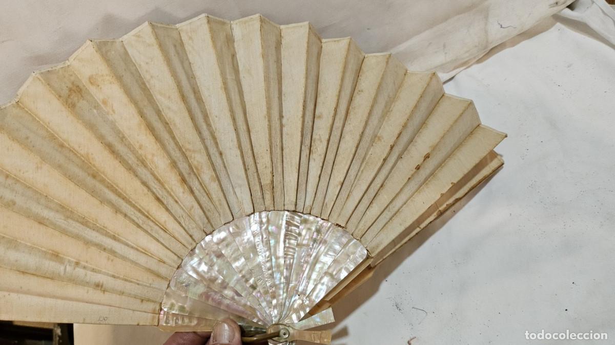 Antig&uuml;edades: abanico de nacar poca restauracion - Foto 6