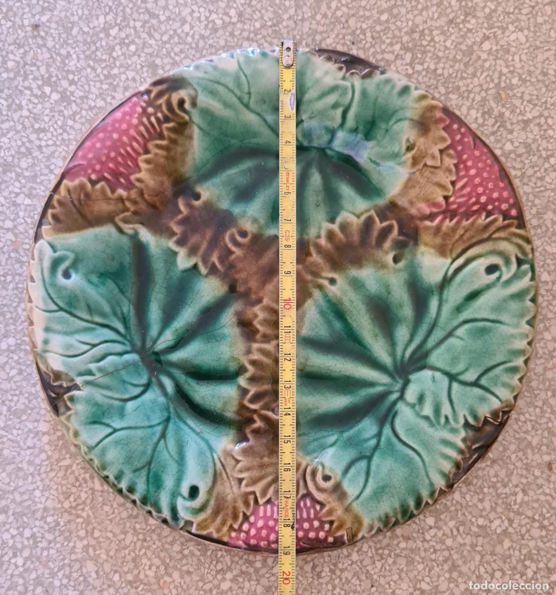 Antig&uuml;edades: Plato esmaltado chino en relieve. 19 cms. - Foto 3