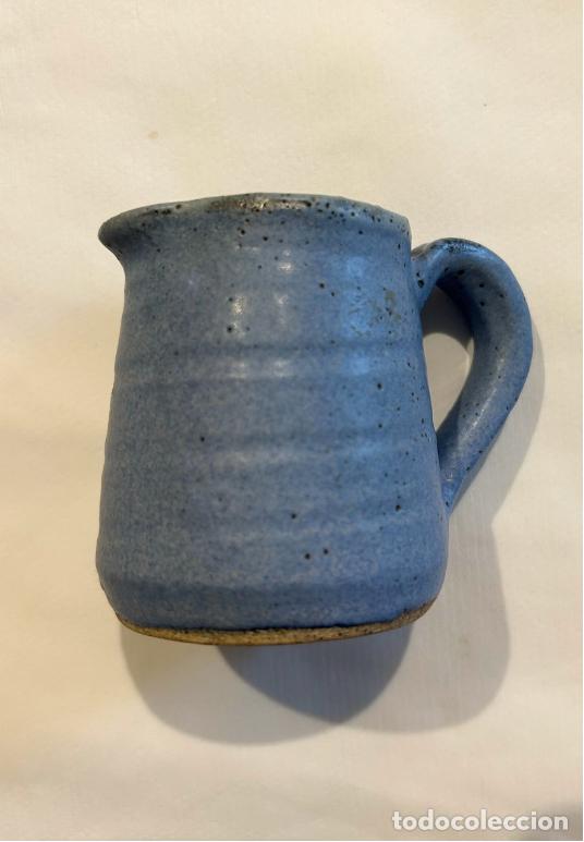 Antig&uuml;edades: Mini jarra de leche de cer&aacute;mica azul - Foto 4