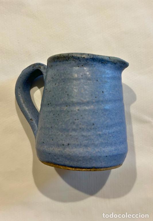 Antig&uuml;edades: Mini jarra de leche de cer&aacute;mica azul - Foto 5