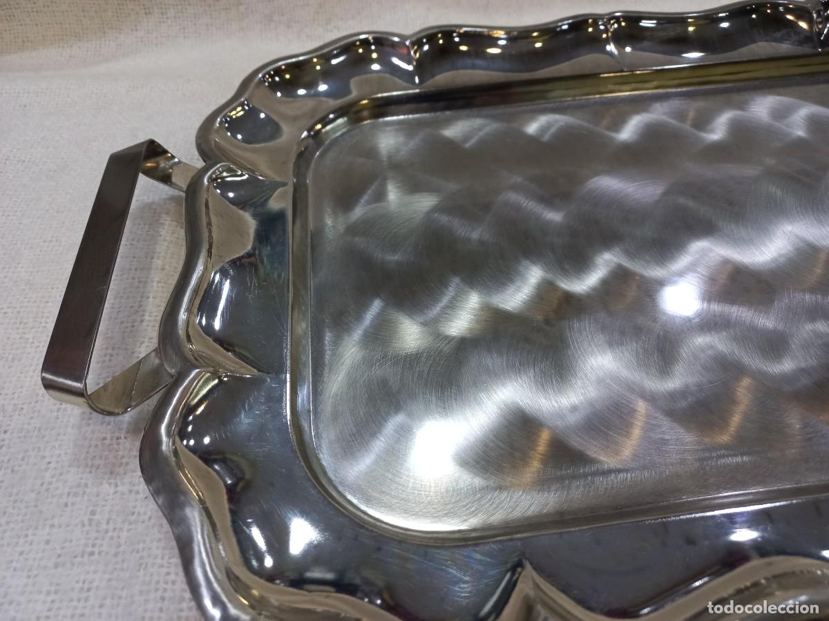 Antig&uuml;edades: BANDEJA silver plated-rectangular (40cm) asas panas-aguas - Foto 2
