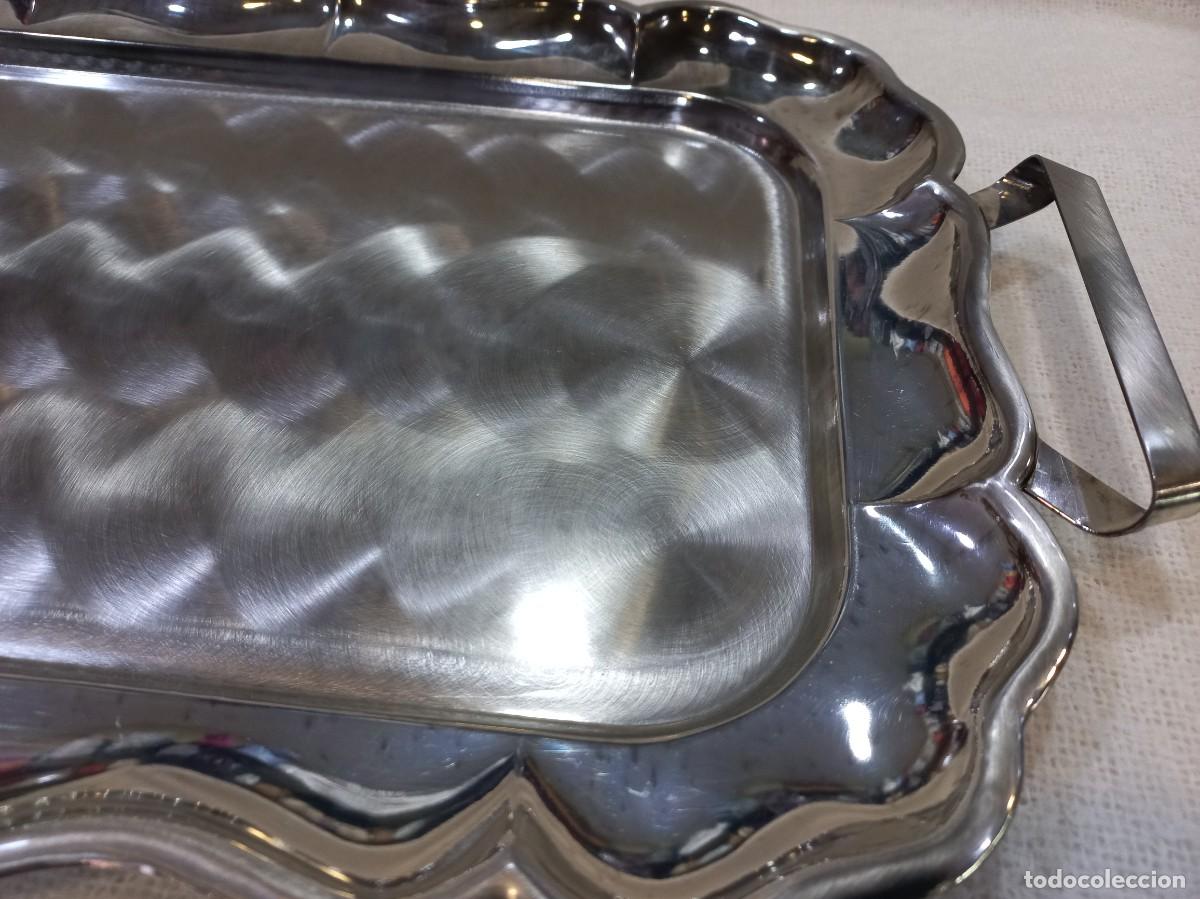 Antig&uuml;edades: BANDEJA silver plated-rectangular (40cm) asas panas-aguas - Foto 3