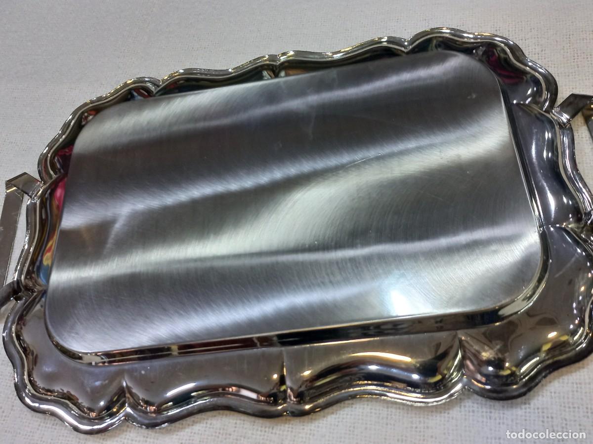 Antig&uuml;edades: BANDEJA silver plated-rectangular (40cm) asas panas-aguas - Foto 12