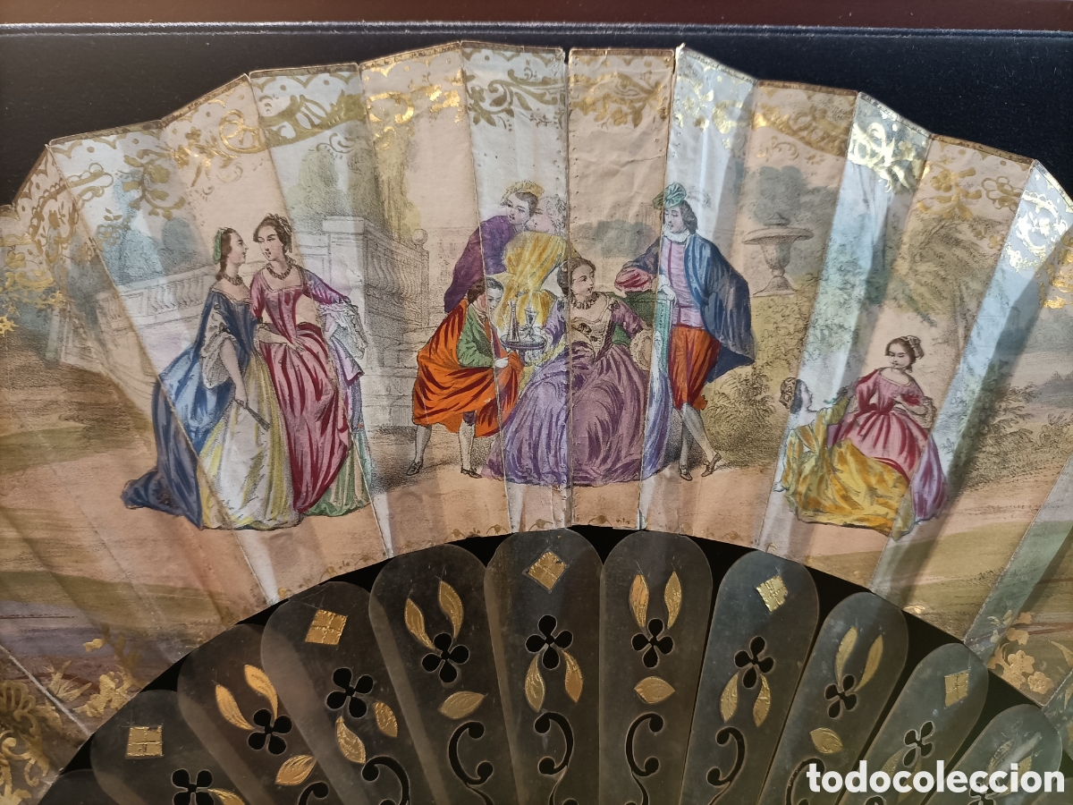 Antig&uuml;edades: Abanico de asta del siglo XIX. - Foto 2