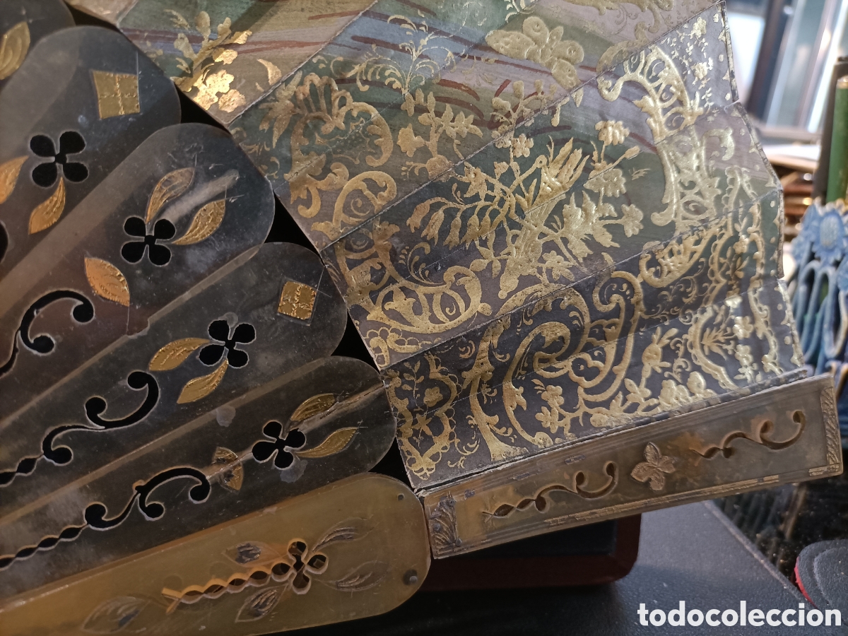 Antig&uuml;edades: Abanico de asta del siglo XIX. - Foto 6
