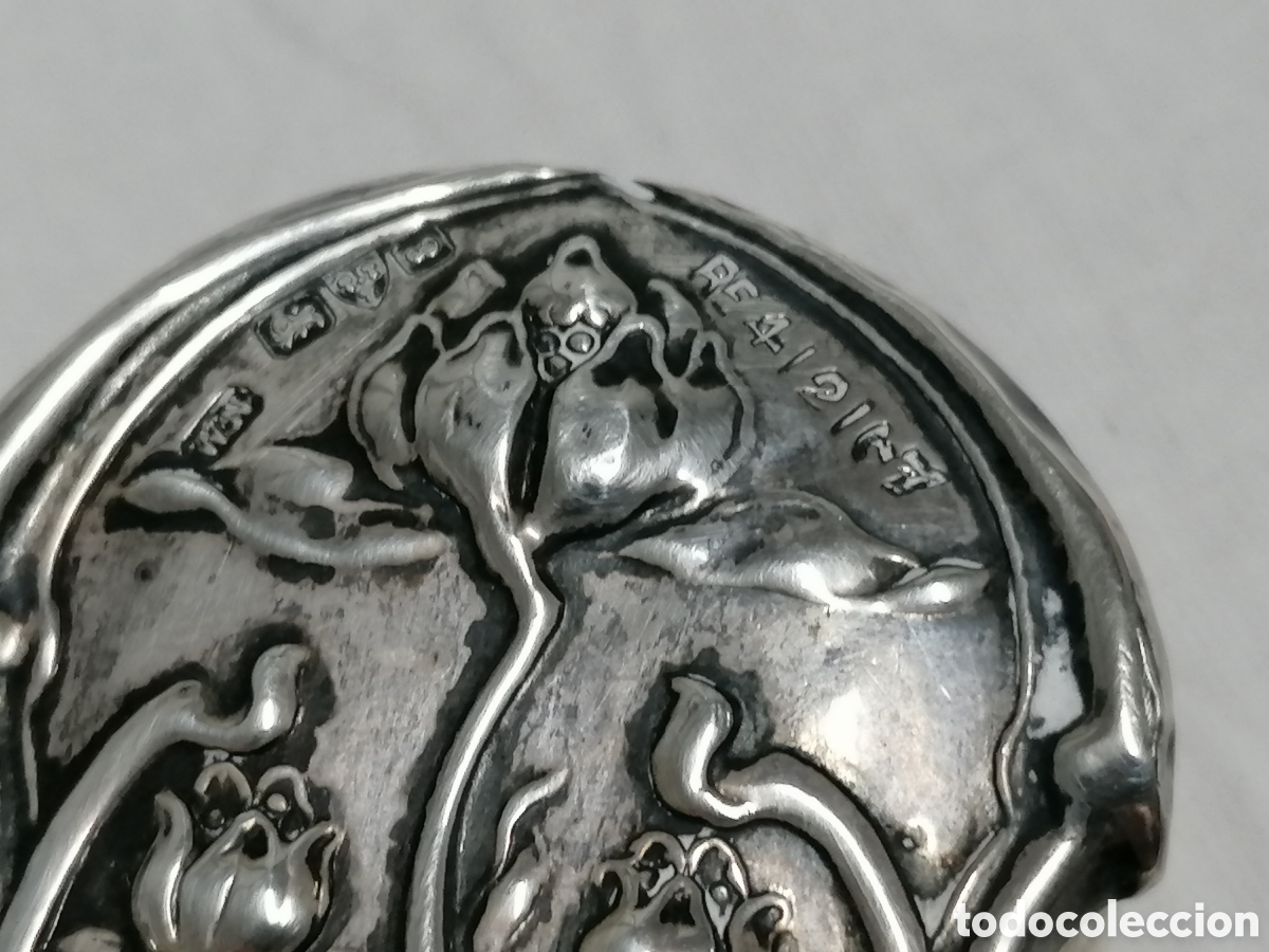 Antig&uuml;edades: Cepillo ropa plata Modernista - Foto 4