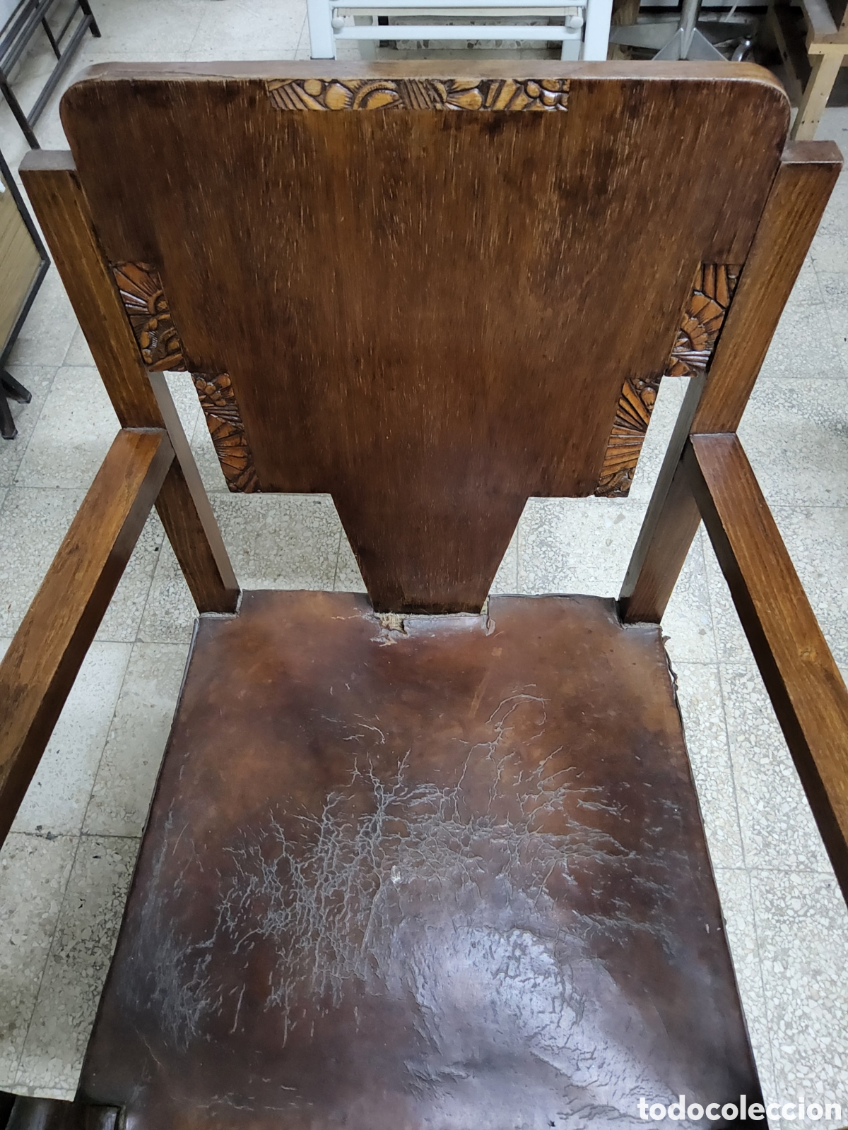 Antig&uuml;edades: Sillon de madera vintage - Foto 2