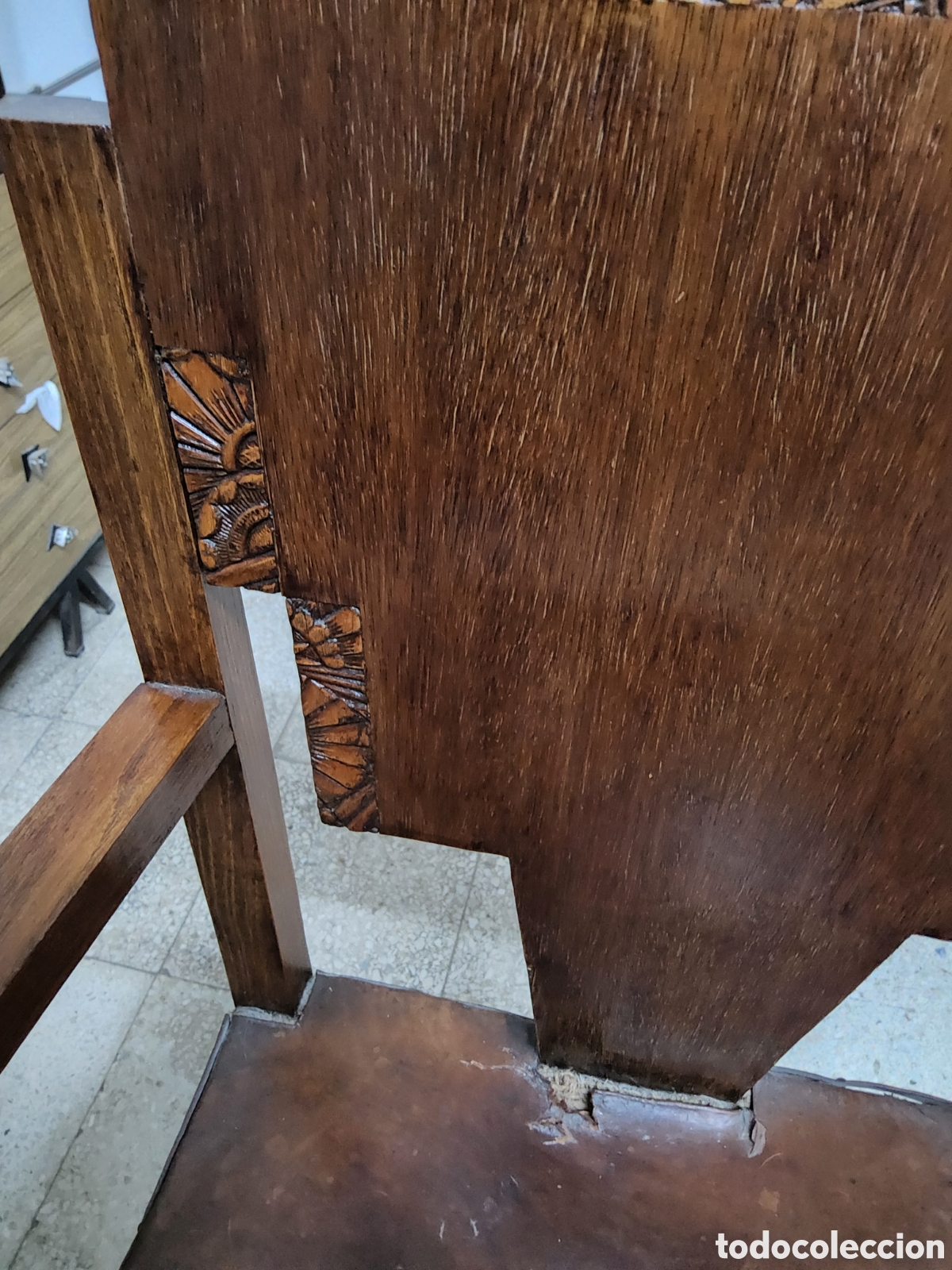 Antig&uuml;edades: Sillon de madera vintage - Foto 4