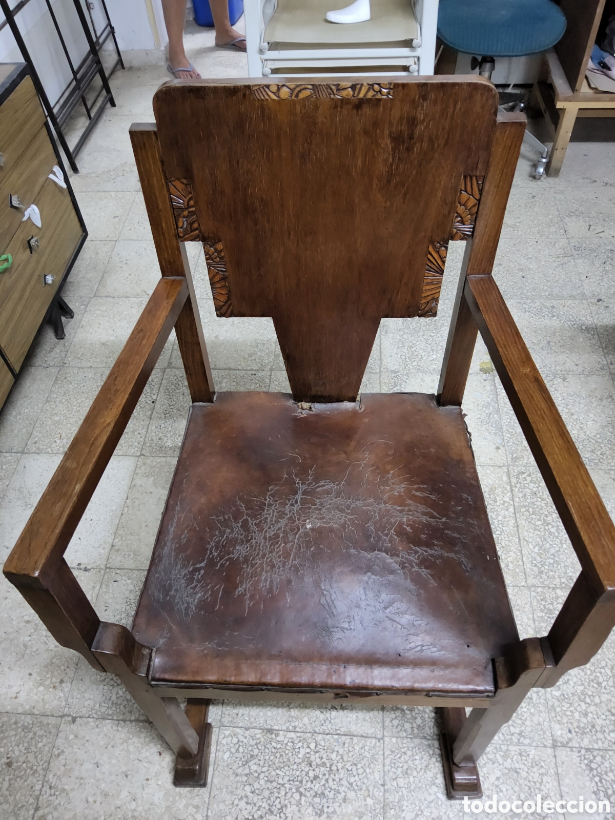 Antig&uuml;edades: Sillon de madera vintage - Foto 1