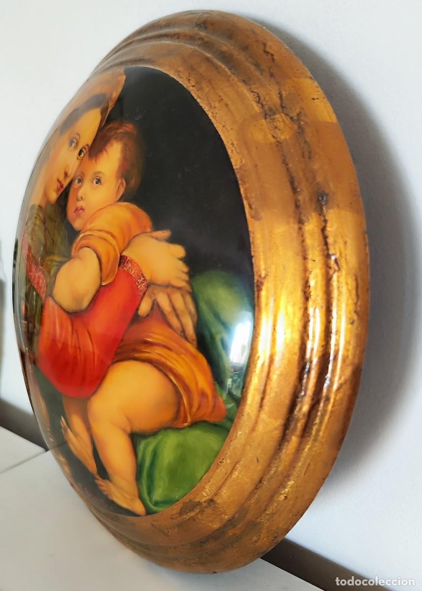 Antig&uuml;edades: Cuadro ovalado, la Virgen de la silla de Rafael. - Foto 4