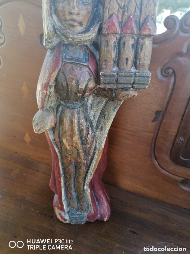 Antig&uuml;edades: virgen antigua tallada en madera - Foto 3