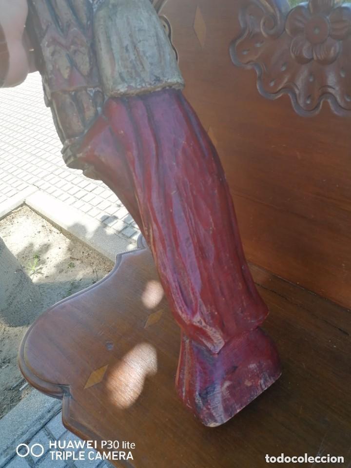 Antig&uuml;edades: virgen antigua tallada en madera - Foto 4
