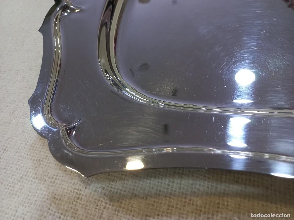 Antig&uuml;edades: BANDEJA &uml;SILVER PLATED&uml;47cm &uml;VALERO&uml; rectangular (sin asas) - Foto 4