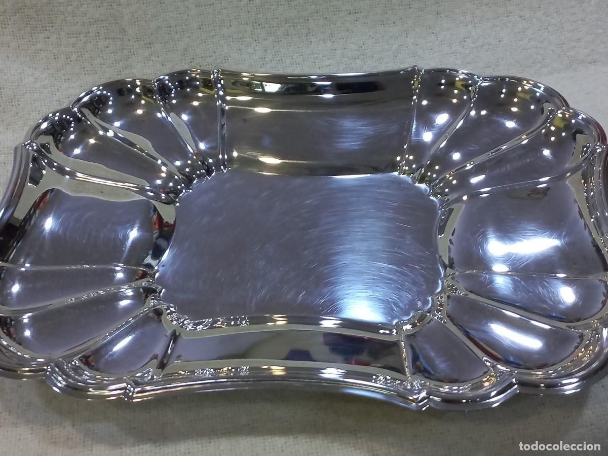 Antig&uuml;edades: BANDEJA PLATEADA (40cm) rectangular-honda (ondas) sin asas - Foto 1