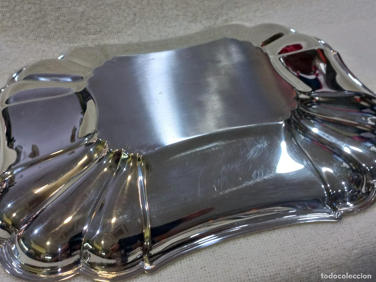 Antig&uuml;edades: BANDEJA PLATEADA (40cm) rectangular-honda (ondas) sin asas - Foto 9