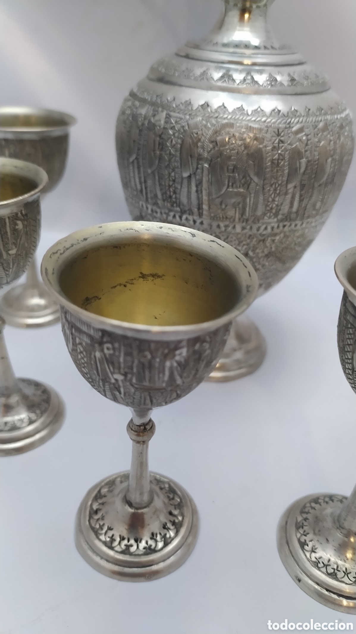 Antig&uuml;edades: Jarra con copas plata - Foto 3