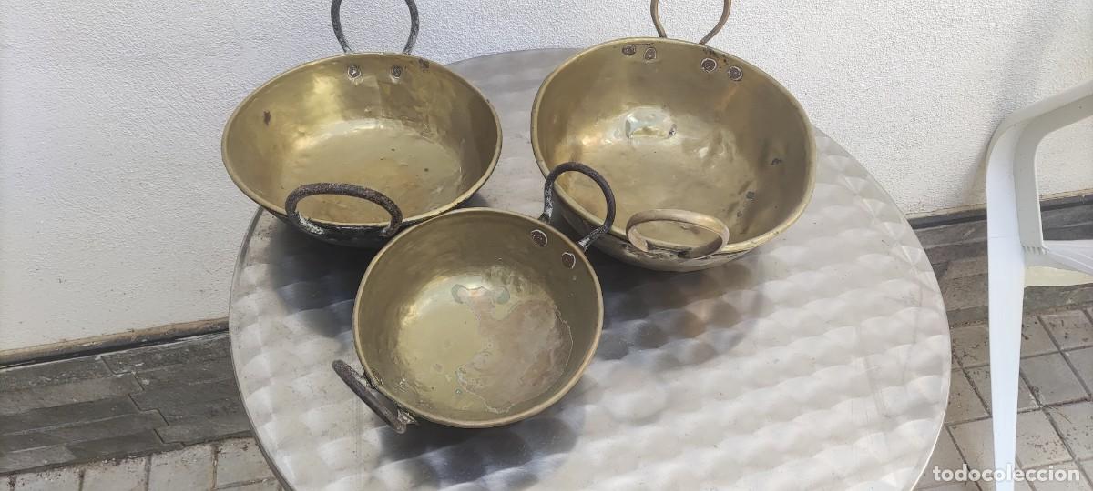 Antig&uuml;edades: SIETE &rdquo;PEROLES&rdquo; DE COBRE Y LAT&Oacute;N - Foto 4