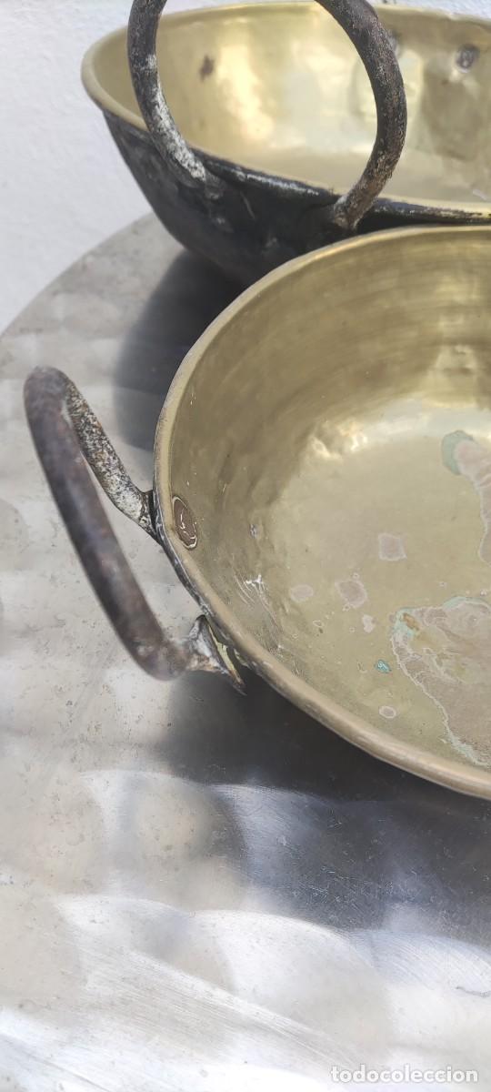 Antig&uuml;edades: SIETE &rdquo;PEROLES&rdquo; DE COBRE Y LAT&Oacute;N - Foto 5