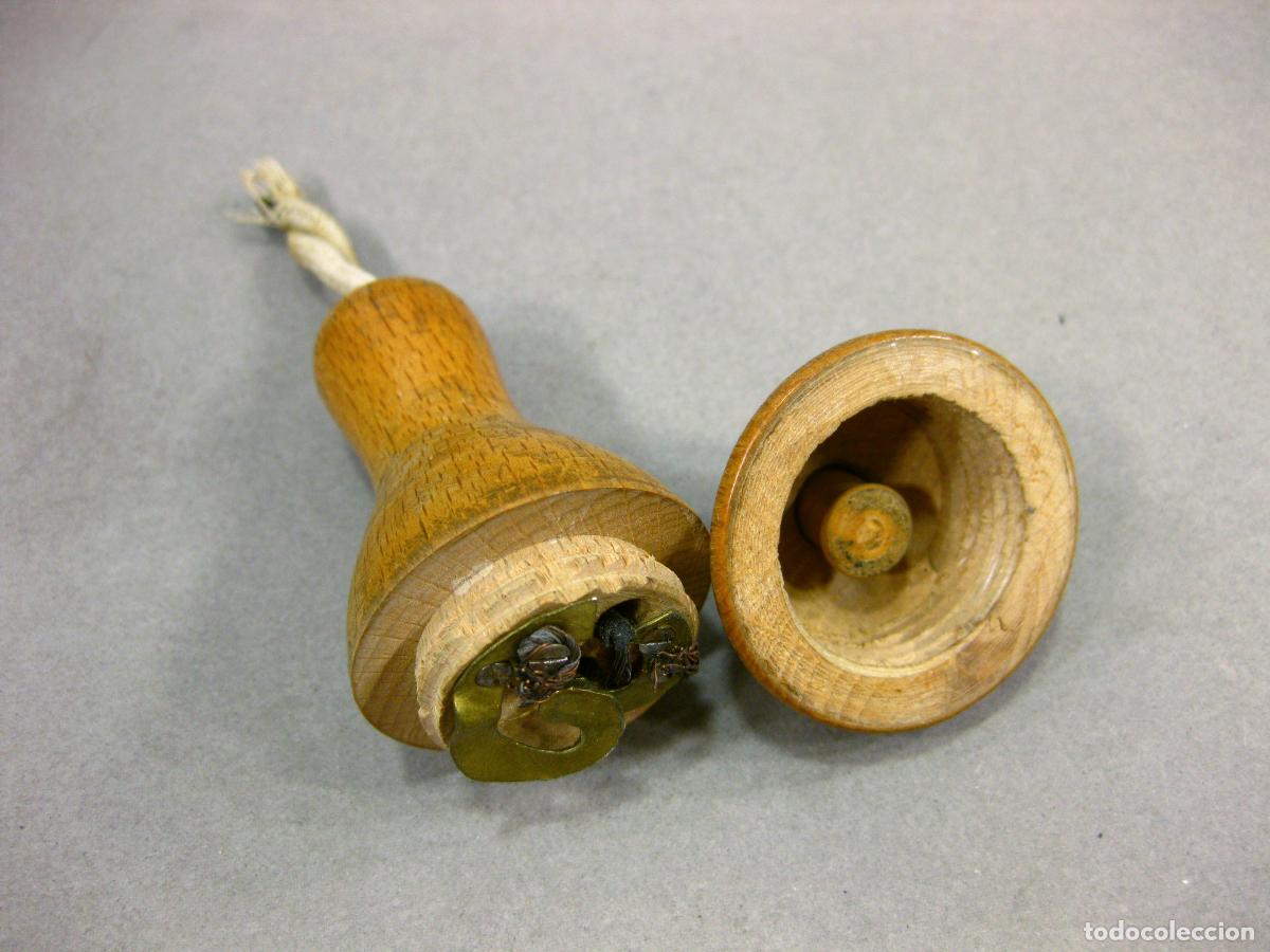 Antig&uuml;edades: ANTIGUO TIMBRE DE MADERA CON FORMA DE PERA - Foto 2