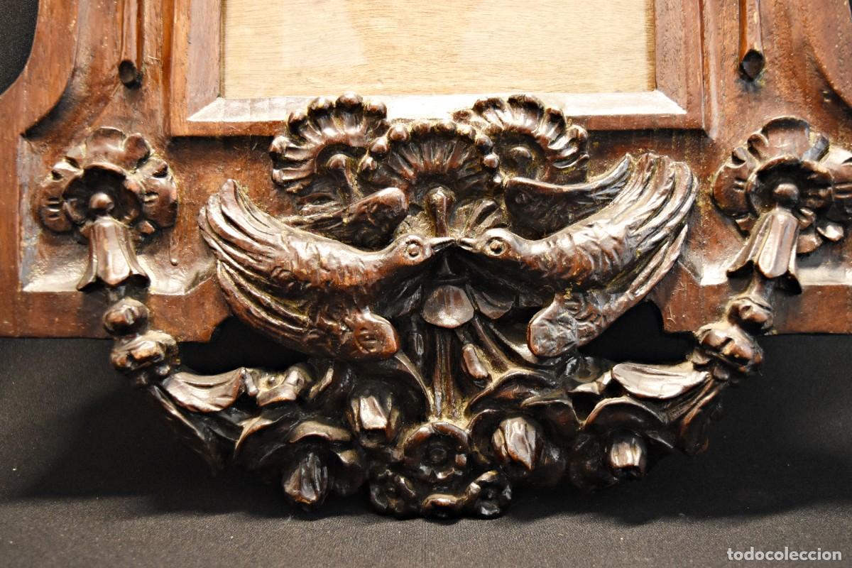Antig&uuml;edades: Marco antiguo S. XIX de madera tallada - Foto 5