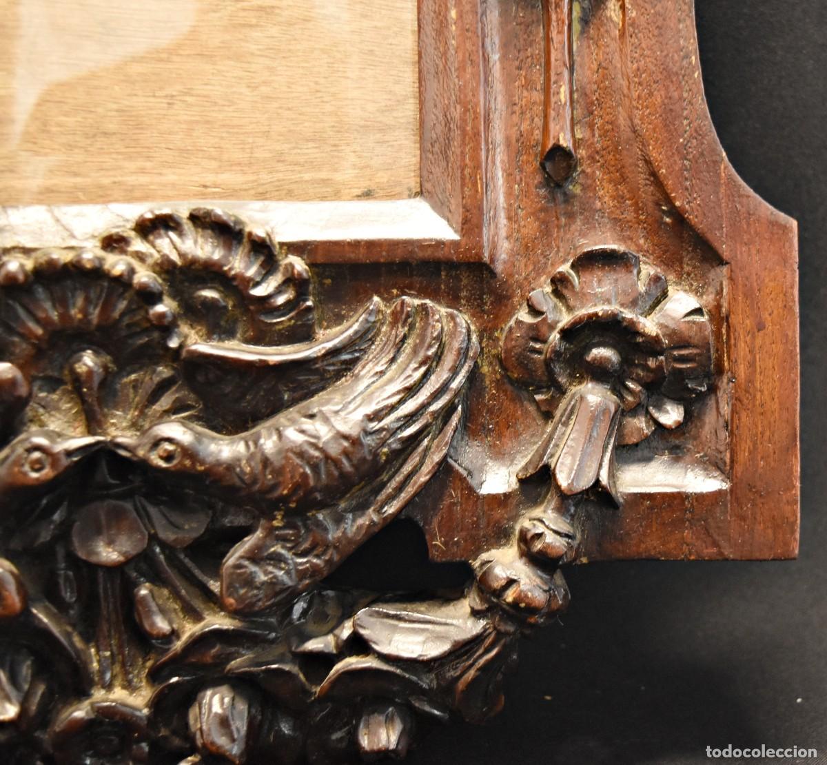 Antig&uuml;edades: Marco antiguo S. XIX de madera tallada - Foto 6