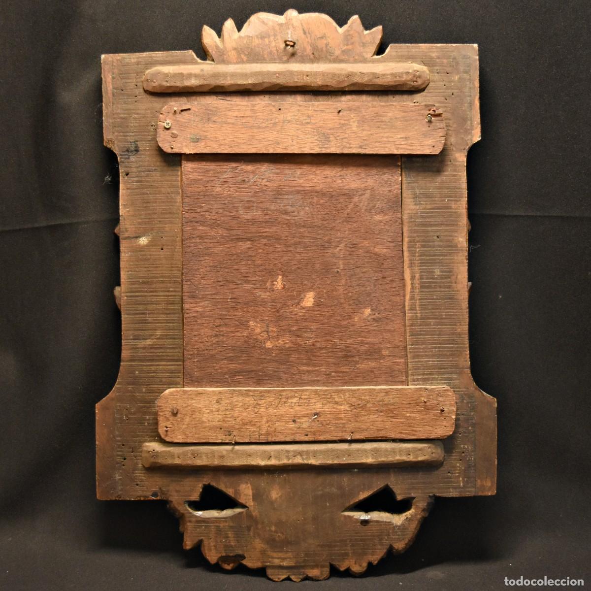 Antig&uuml;edades: Marco antiguo S. XIX de madera tallada - Foto 10