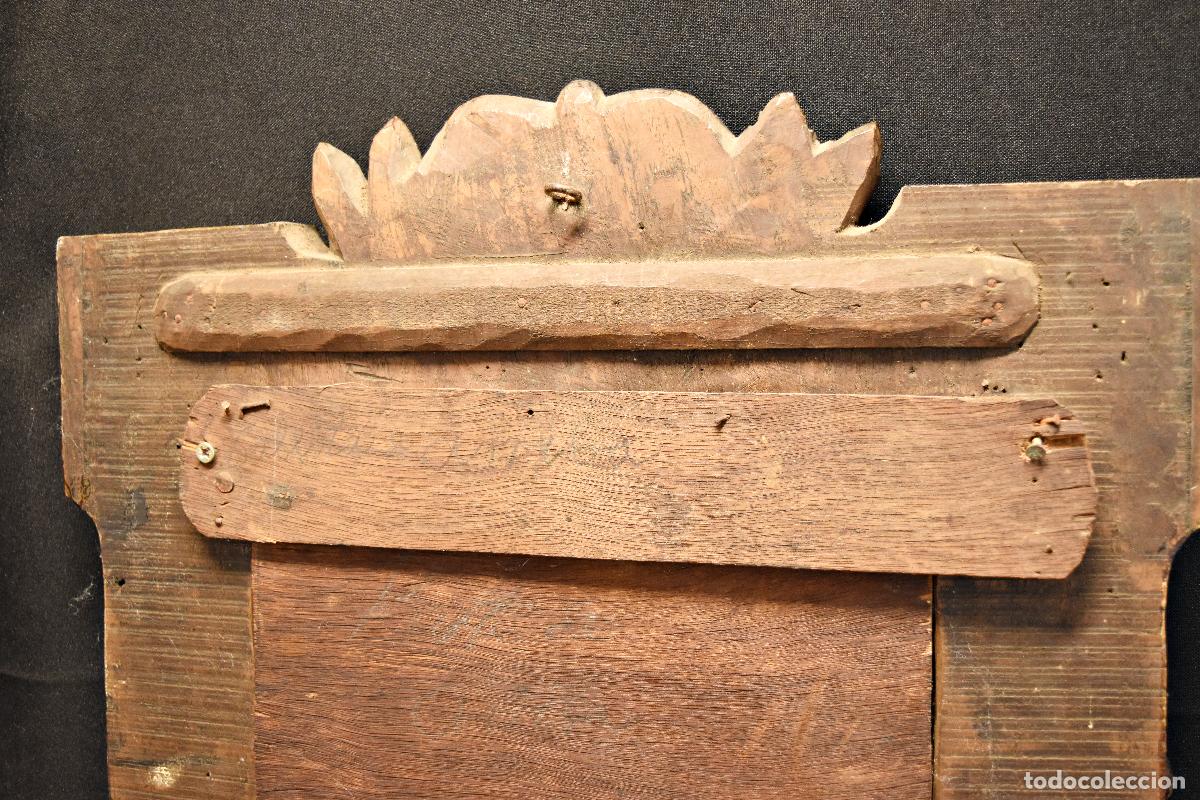 Antig&uuml;edades: Marco antiguo S. XIX de madera tallada - Foto 11