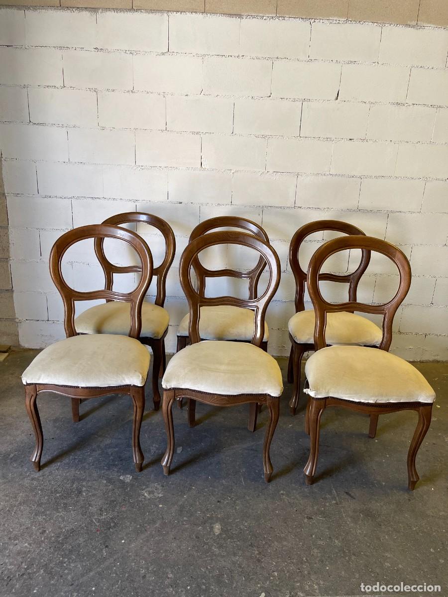 Antig&uuml;edades: set 6 sillas madera maciza - Foto 1