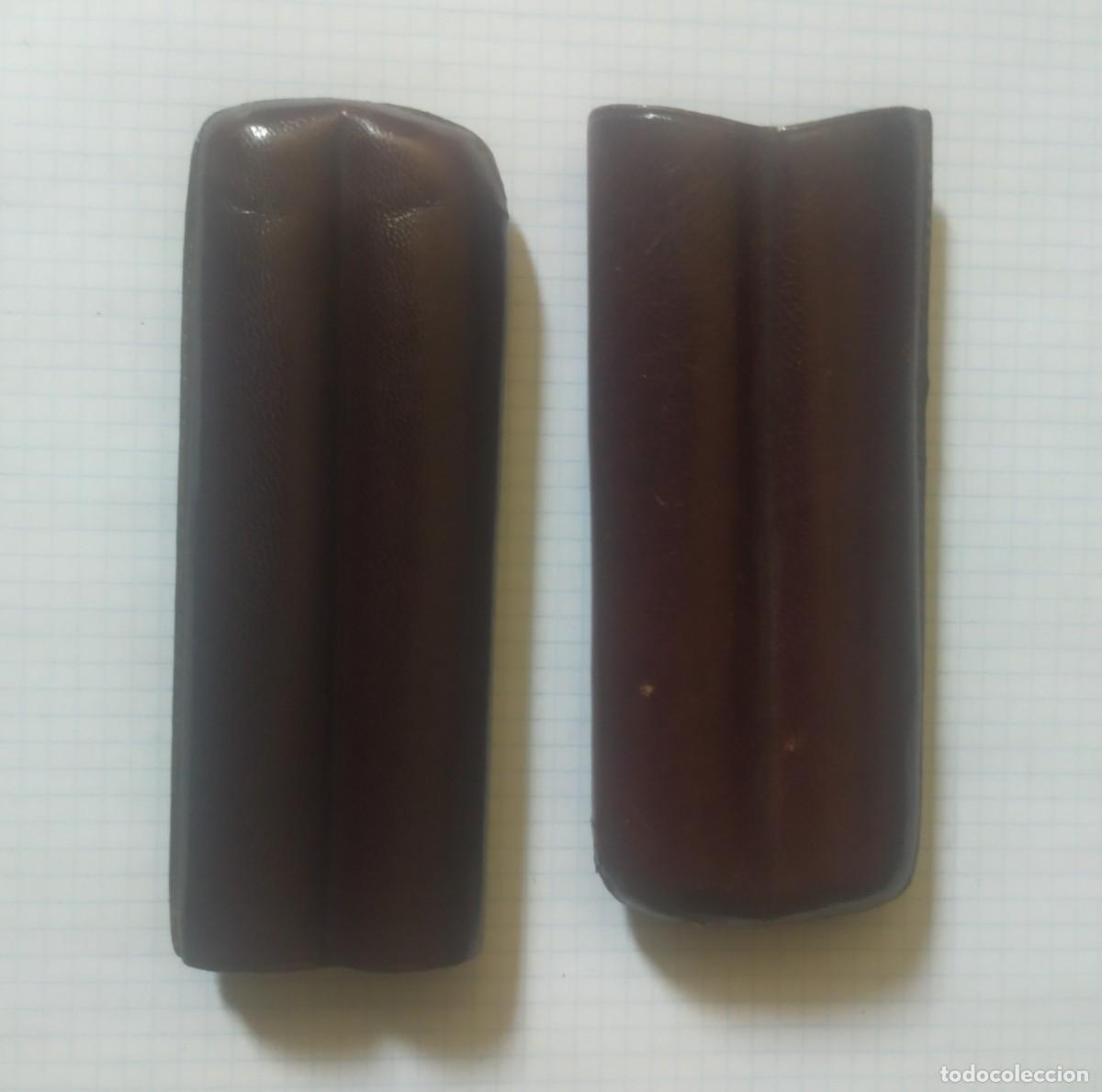 Antig&uuml;edades: Funda de cuero para 2 puros - Foto 3